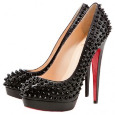 Christian Louboutin Bianca Spikes 140mm Platforms Zwart