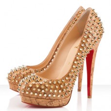 Christian Louboutin Bianca Spikes 140mm Platforms Goud