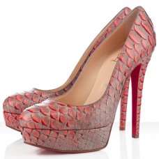Christian Louboutin Bianca 140mm platformschoenen in mandarijnrood