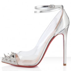 Christian Louboutin Pivichic pumps van 120 mm, zilverkleurig. Christian Louboutin Pivichic pumps van 120 mm, zilverkleurig.