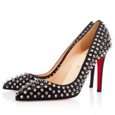 Christian Louboutin Pigalle Spikes pumps 100mm zwart Christian Louboutin Pigalle Spikes pumps 100mm zwart