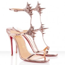 Christian Louboutin Lady Max 100mm sandalen in nude Christian Louboutin Lady Max 100mm sandalen in nude