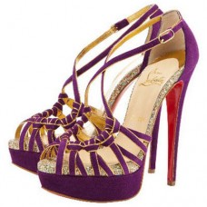 Christian Louboutin Mignons 140 mm sandalen Parme