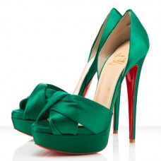 Christian Louboutin Volpi 140mm Sandalen Emeraude