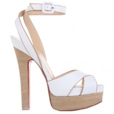 Christian Louboutin Vivaeva 160mm sandalen wit
