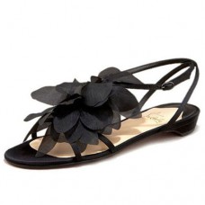 Christian Louboutin Petal Crepe Sandalen Zwart
