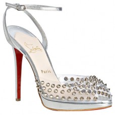 Christian Louboutin Jeannette Spiked 120mm sandalen zilver Christian Louboutin Jeannette Spiked 120mm sandalen zilver