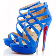 Christian Louboutin Balota 140mm sandalen blauw