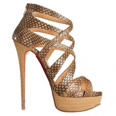 Christian Louboutin Balota 140mm sandalen met pythonprint