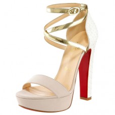 Christian Louboutin Summerissima 140mm sandalen goud Christian Louboutin Summerissima 140mm sandalen goud