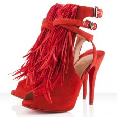 Christian Louboutin Single Ita 120mm sandalen rood Christian Louboutin Single Ita 120mm sandalen rood