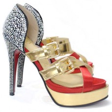Christian Louboutin Ambertina 140 mm sandalen mandarijnrood Christian Louboutin Ambertina 140 mm sandalen mandarijnrood