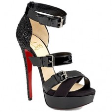 Christian Louboutin Ambertina 140mm sandalen zwart Christian Louboutin Ambertina 140mm sandalen zwart