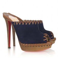 Christian Louboutin Sablina 140mm sandalen in marineblauw Christian Louboutin Sablina 140mm sandalen in marineblauw