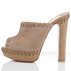 Christian Louboutin Sablina 140mm sandalen in taupe