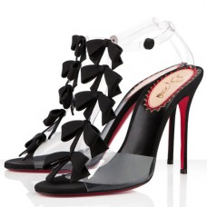 Christian Louboutin Bow Bow 100mm Sandalen Zwart Christian Louboutin Bow Bow 100mm Sandalen Zwart