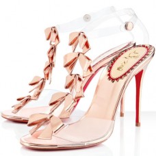 Christian Louboutin Bow Bow 100mm Sandalen Roze Christian Louboutin Bow Bow 100mm Sandalen Roze