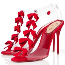 Christian Louboutin Bow Bow 100mm Sandalen Rood Christian Louboutin Bow Bow 100mm Sandalen Rood