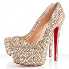 Christian Louboutin Daffodile Strass 160mm Platforms Goud