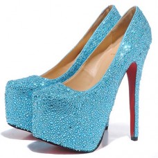 Christian Louboutin Daffodile 160mm platformschoenen in lichtblauw