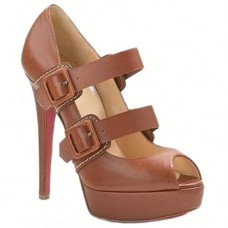Christian Louboutin Bikiki 140mm Mary Jane pumps bruin Christian Louboutin Bikiki 140mm Mary Jane pumps bruin