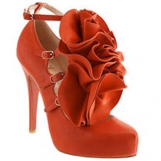 Christian Louboutin Dillian 120mm Mary Jane pumps oranje Christian Louboutin Dillian 120mm Mary Jane pumps oranje