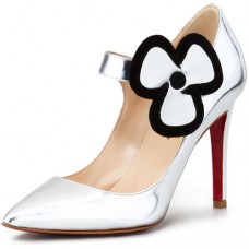 Christian Louboutin Pensee 100mm Mary Jane pumps zilver