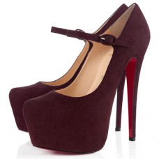 Christian Louboutin Lady Daf 160mm Mary Jane pumps pruimkleurig