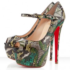 Christian Louboutin Lady Highness 160mm Mary Jane pumps groen