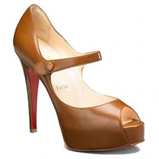 Christian Louboutin No Barre 140mm Mary Jane pumps bruin