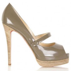 Christian Louboutin No Barre 140mm Mary Jane pumps grijs