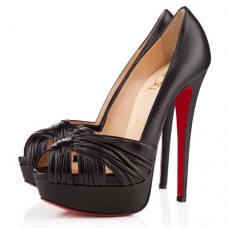 Christian Louboutin Jenny 140mm Peep Toe Pumps Zwart