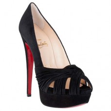 Christian Louboutin Jenny 140mm Peep Toe Pumps Zwart
