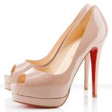 Christian Louboutin Altadama 140 mm peeptoe-pompen naakt
