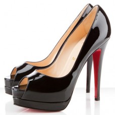 Christian Louboutin Altadama 140mm Peep Toe Pumps Zwart