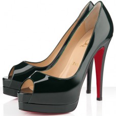 Christian Louboutin Altadama 140mm Peep Toe Pumps Groen