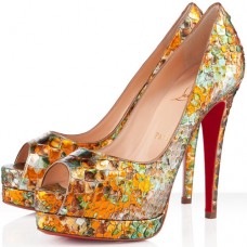 Christian Louboutin Altadama 140 mm peeptoe-pompen veelkleurig