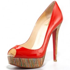 Christian Louboutin Banana 140mm Peep Toe Pumps Rood