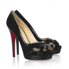 Christian Louboutin Very Jaws 140mm Peep Toe Pumps Zwart
