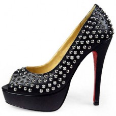 Christian Louboutin Arielle 120mm Peep Toe Pumps Zwart