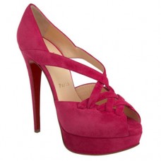 Christian Louboutin Lady Corset 140mm Peep Toe Pumps Rose Matador