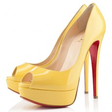 Christian Louboutin Lady 140mm Peep Toe Pumps Canari
