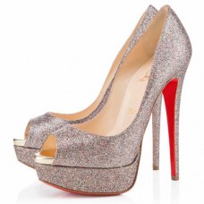 Christian Louboutin Lady Peep Toe Pumps 140mm Multicolor