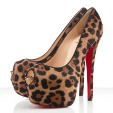 Christian Louboutin Highness 160mm Peep Toe Pumps Luipaardprint