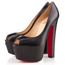 Christian Louboutin Shameless 160mm Peep Toe Pumps Zwart Christian Louboutin Shameless 160mm Peep Toe Pumps Zwart