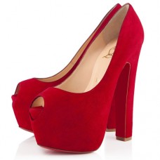 Christian Louboutin Shameless 160mm Peep Toe Pumps Rood Christian Louboutin Shameless 160mm Peep Toe Pumps Rood