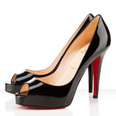 Christian Louboutin Very Prive 120mm Peep Toe Pumps Zwart
