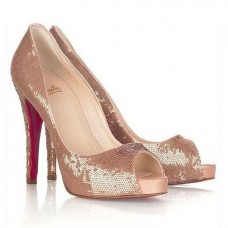 Christian Louboutin Very Prive 120mm Peep Toe Pumps Bruin Christian Louboutin Very Prive 120mm Peep Toe Pumps Bruin