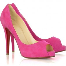 Christian Louboutin Very Prive 120mm Peep Toe Pumps Roze Christian Louboutin Very Prive 120mm Peep Toe Pumps Roze