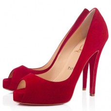 Christian Louboutin Very Prive 120mm Peep Toe Pumps Rood